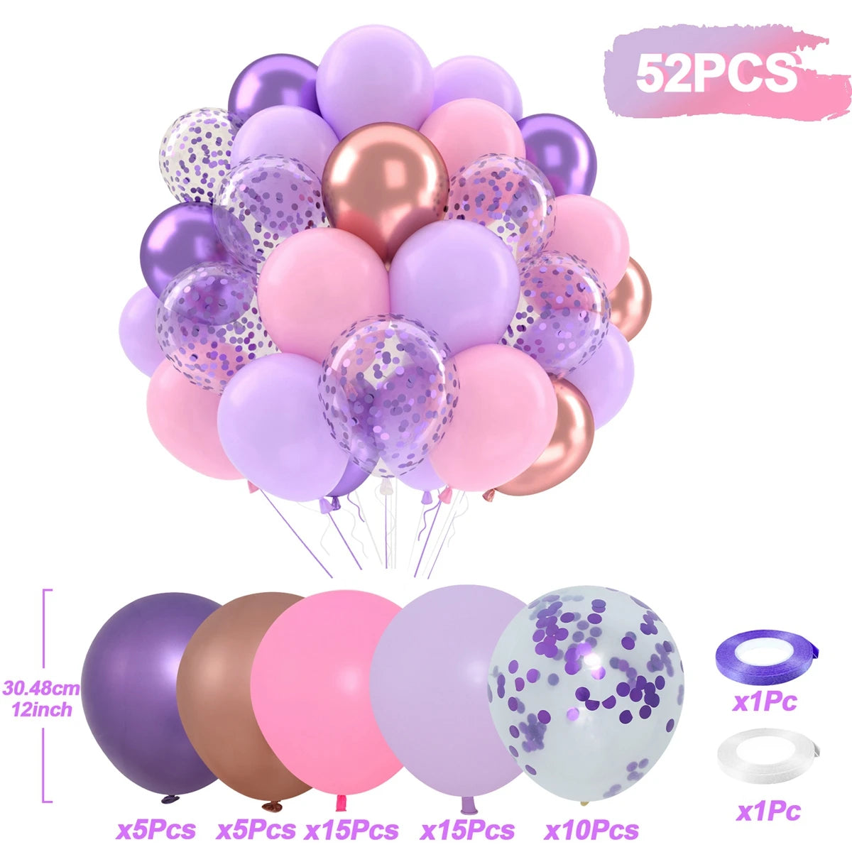 31/36/37/51/101Pcs Metallic Balloons Pearl Latex Balloon Gold Confetti Balloons for Birthday Weddings Baby Shower Party Decor