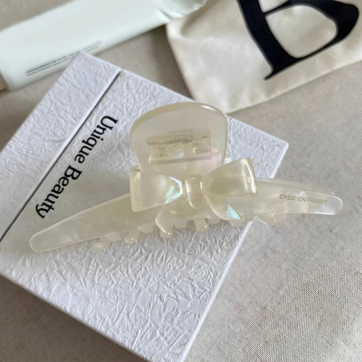 Elegant Bowknot Claw Clip Simple Style Stable Grip