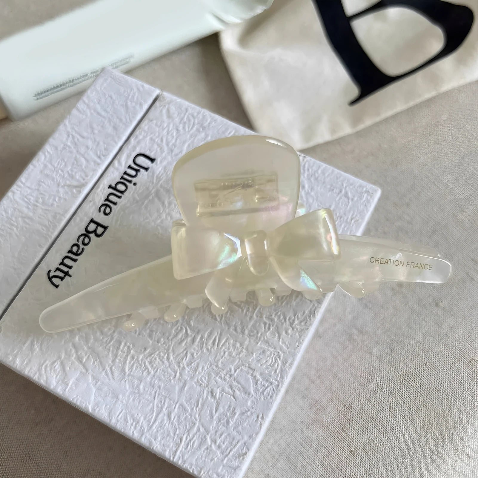 Elegant Bowknot Claw Clip Simple Style Stable Grip Claw Clip Hair Pin Fork Sticks for Hair DIY Accessory Hair Styling