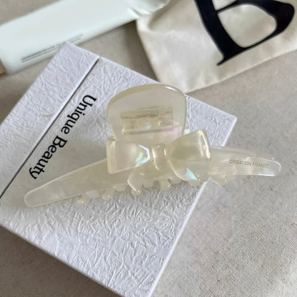 Elegant Bowknot Claw Clip Simple Style Stable Grip
