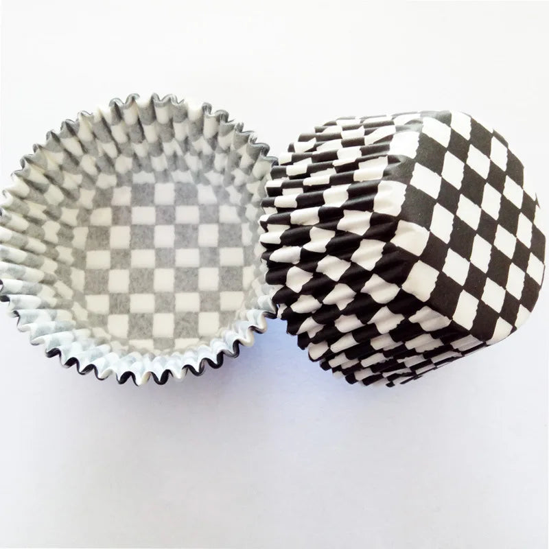Racing Car Theme Party Decoration Checkered Paper Cups Cake Toppers For Race Theme Party Decor Car Theme Birthday Party Supplies