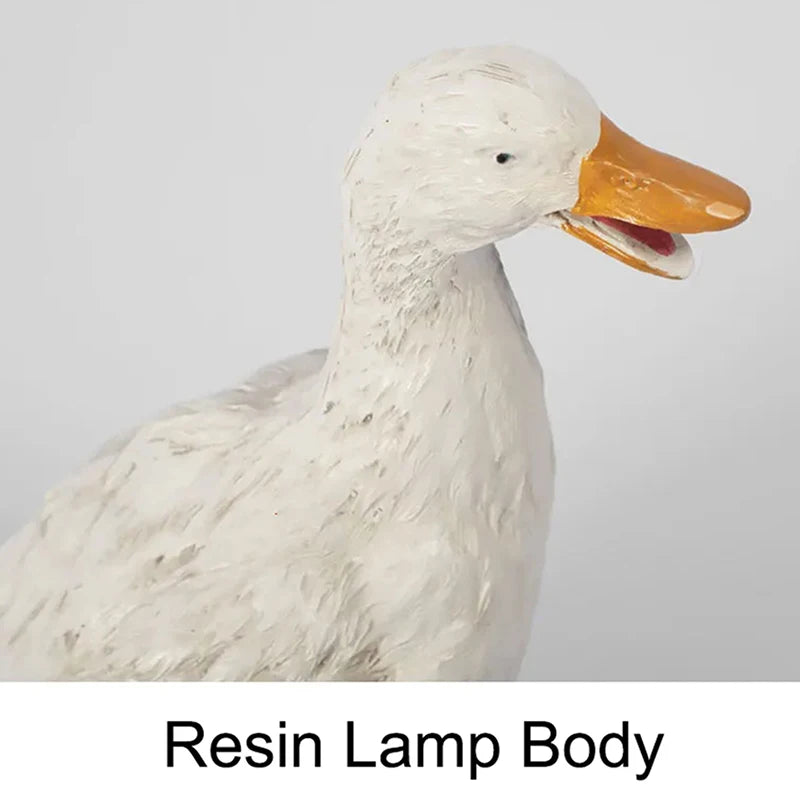 Creative Garden Courtyard Decoration Outdoor Farm Courtyard Lawn Light Flower Jar Decoration Simulation Animal Duck Glowing Duck