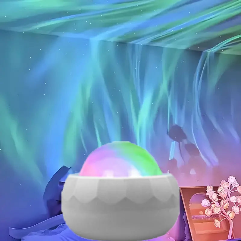 LED Aurora Galaxy Projector Night Light USB RGB 7-Mode 360° Rotating Starry Sky Light with Remote