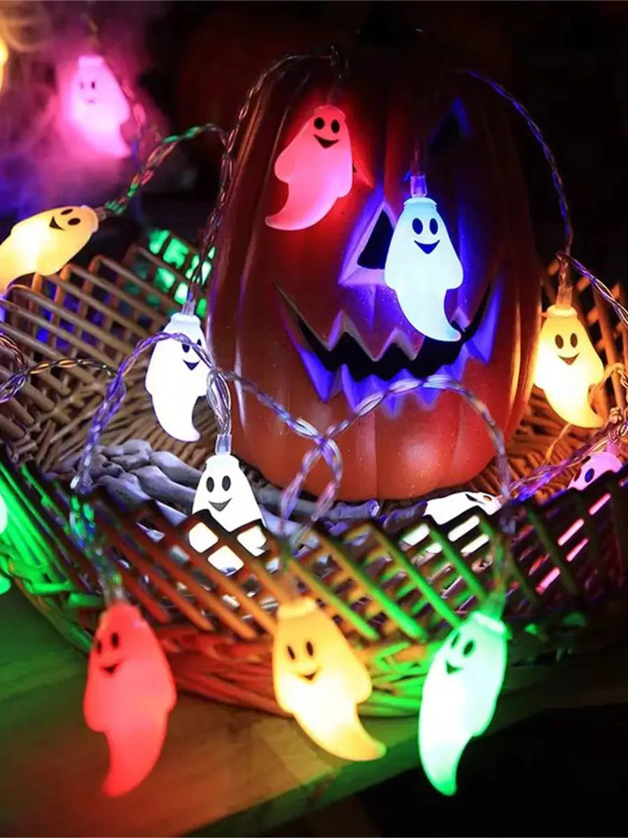 LED Halloween Ghost Light String