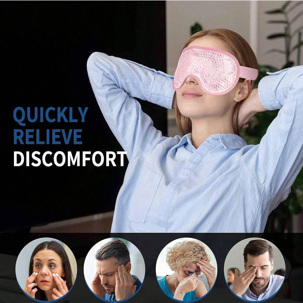 Reusable Gel Ice Eye Cooling Mask For Puffy Eyes Beauty Eye Health Tools Relax Sleep Aid Cooling Gel Mask for Travel Lunch Break