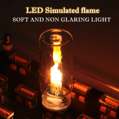 USB Flame Flickering LED Frosted Clear Glass Candle