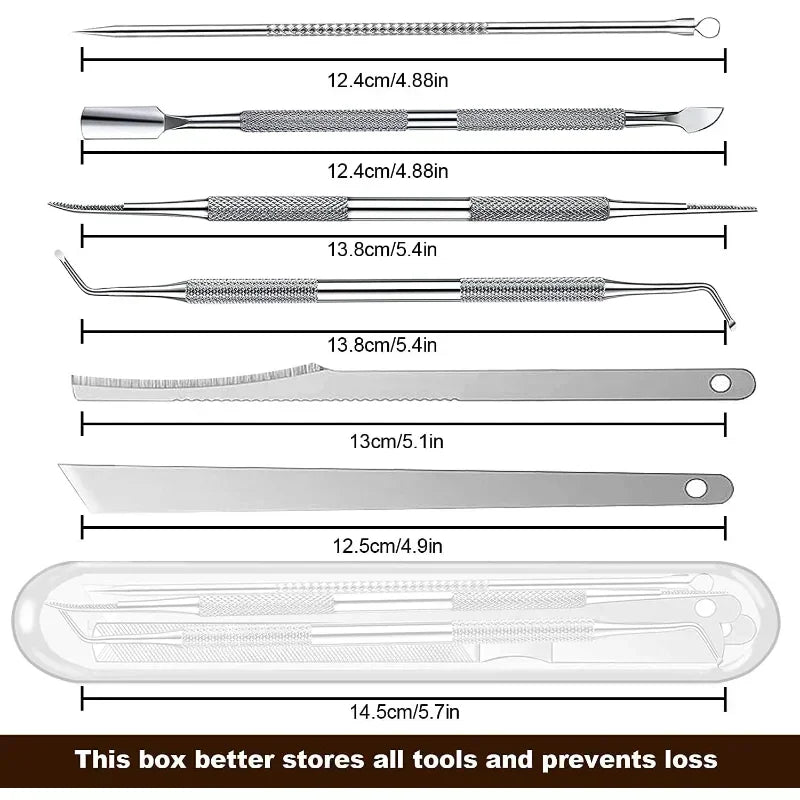 3/6Pcs Cuticle pushers, pedicure care tool