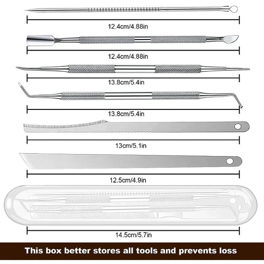 3/6Pcs Cuticle pushers, pedicure care tool