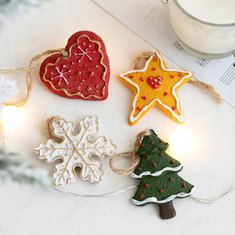 2025 Christmas Tree Decorations Christmas Resin Pendant Ornaments Home Decor DIY Kids Toys Gifts DIY Handmade Jewelry