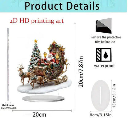 Santa Claus Tabletop Decoration With Base 2D