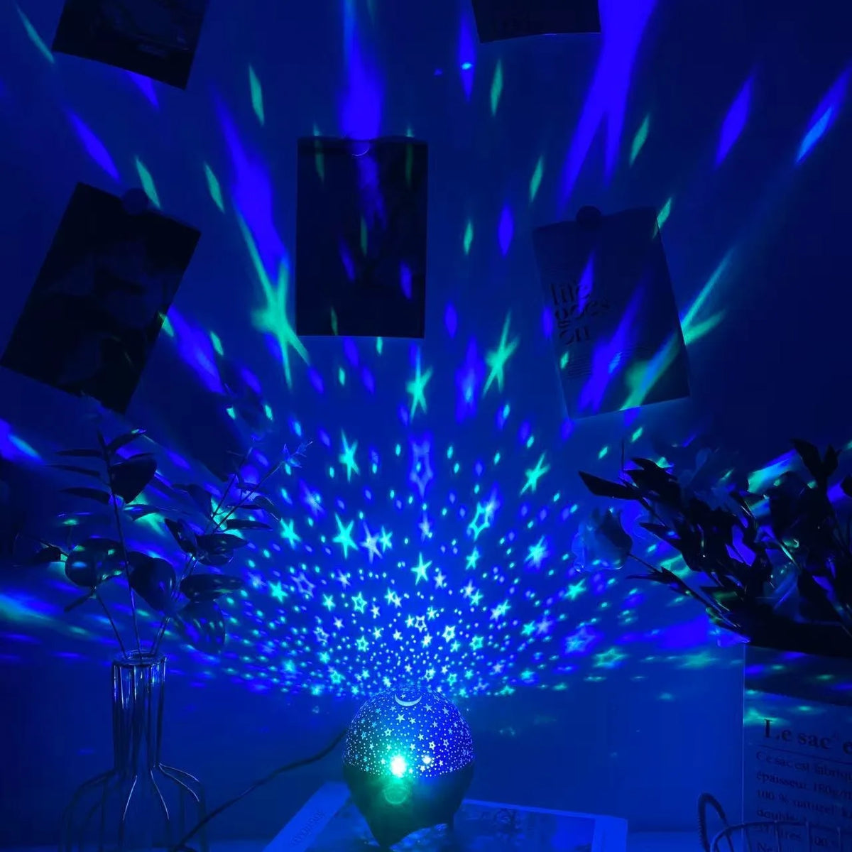 Galaxy Projection Night Light — RGB Starry Moon Projector Lamp