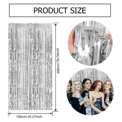1m*2m Rain curtain party decoration Mother's Day birthday wedding bachelor party graduation merry Christmas backdrop curtain