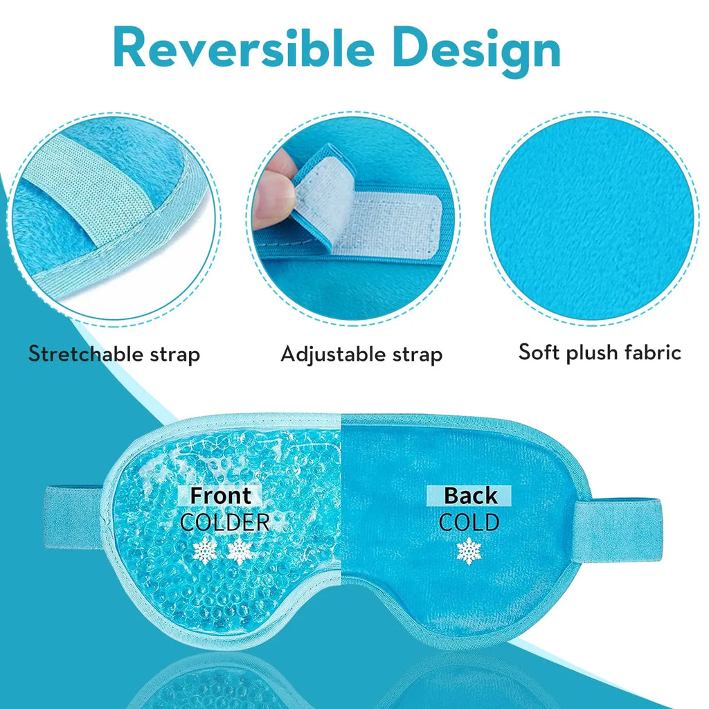 Reusable Gel Ice Eye Cooling Mask For Puffy Eyes Beauty Eye Health Tools Relax Sleep Aid Cooling Gel Mask for Travel Lunch Break