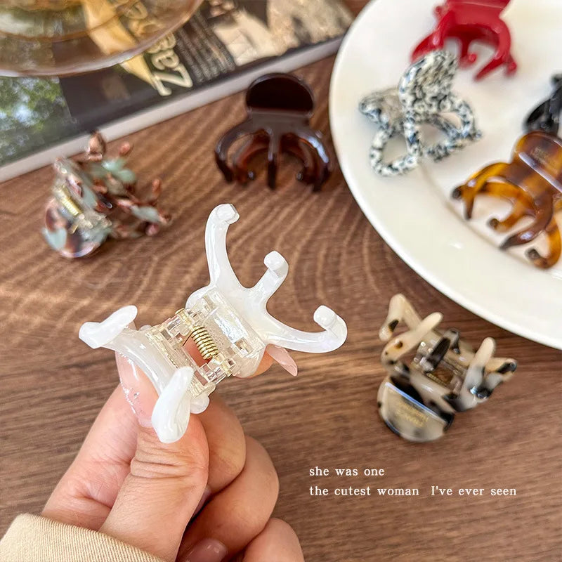 Fashion French Hair Claw Clips Women Elegant Retro Crab Shark Clip Acetate High Ponytail Holders for Girls Hair Accessories