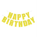 Happy Birthday Banners Gold Pink Letters Flag Banner Hanging Ornament Spiral Decoration for Kids Birthday Party Decor Supplies