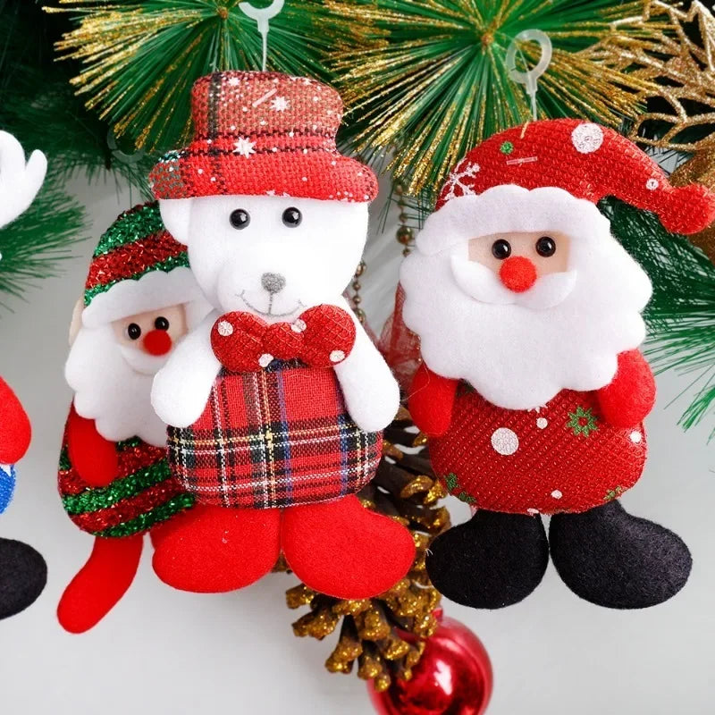 Merry Christmas Ornaments DIY Xmas Gift Santa Claus Snowman Tree Pendant Doll Hang Decoration for Home Noel Natal Happy New Year