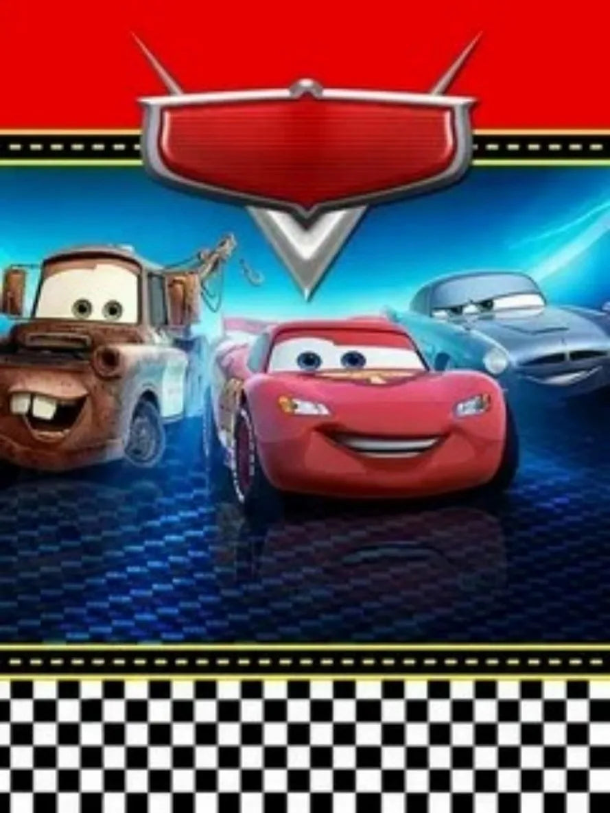 Photography Backdrop Cartoons Cars Theme For Kids Birthday Party Background Cake Table Decor Banner Can Be Customize Name