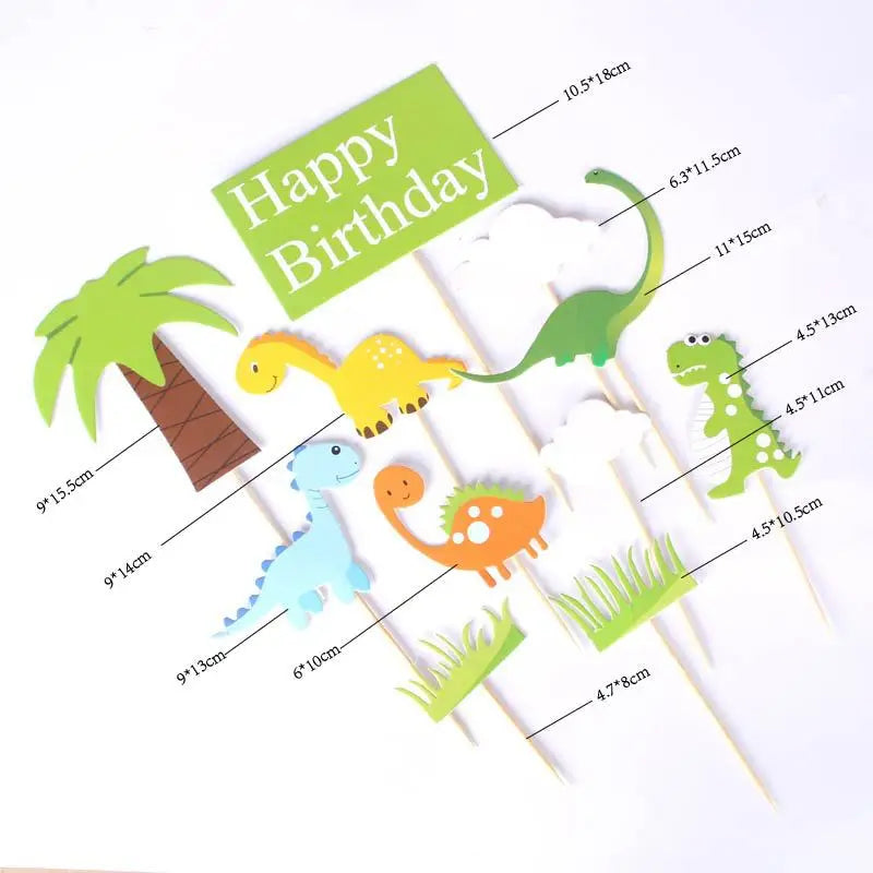 Dinosaur Theme Birthday Decoration Tableware Cup Plate Napkin Backdrop Balloons Banner Paper Bag Kids Gifts Party Decor Supplies
