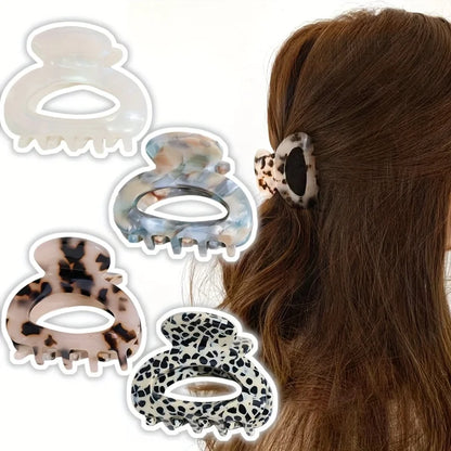 Elegant Sweet Small Oval Hair Claw Clip for Women