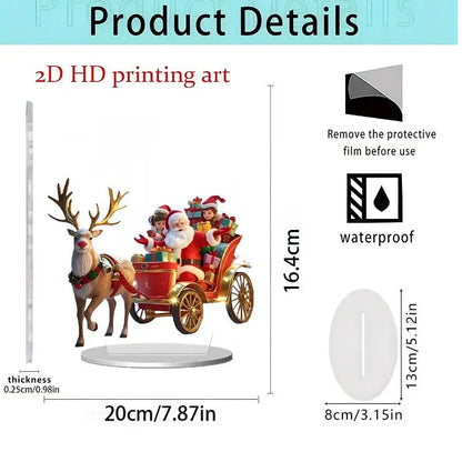 Santa Claus Tabletop Decoration With Base 2D