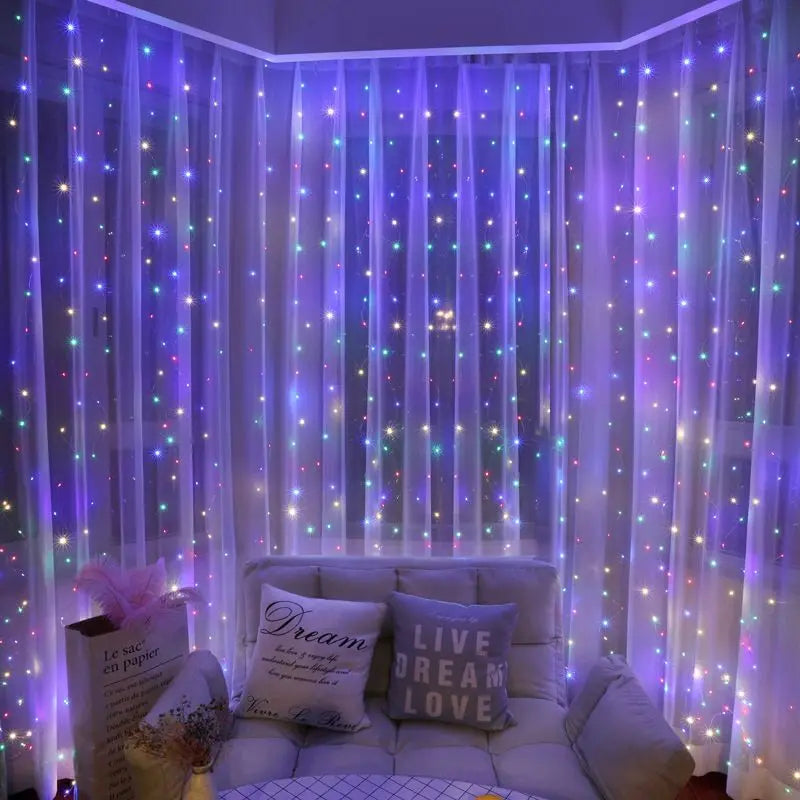 LED Curtain Light — USB Christmas String Lights