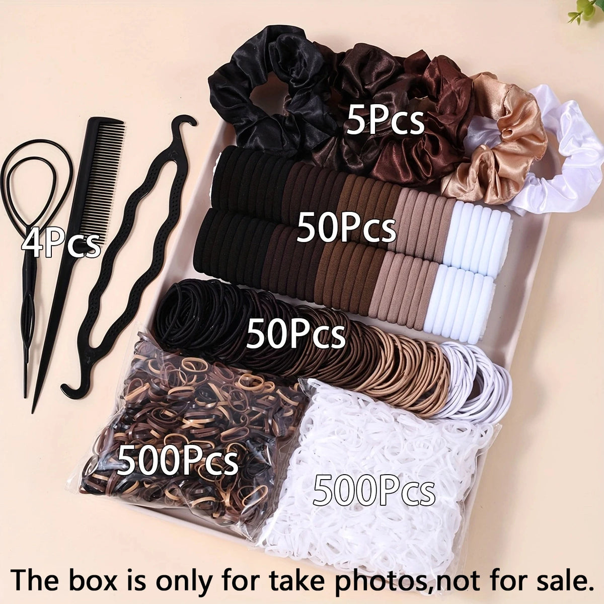 1109pcs Women Dark Hair Accessories Set