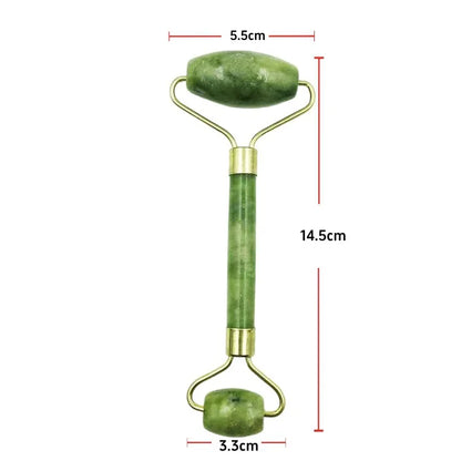 Natural jade roller massager, scraping board,foot massage roller,facial lifting and anti-wrinkle double-head scraping