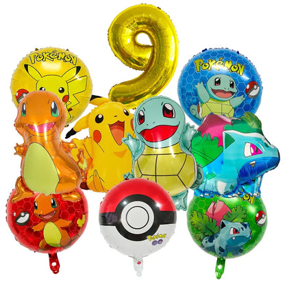 Giant PokeMons Theme Foil Balloons Birthday Party Decoration for Kids Birthday Party Gift Favors photo booth Baby Shower Balloon