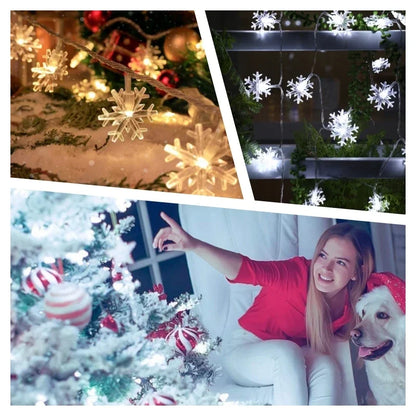 Snowflake Light String — USB LED Christmas Lights