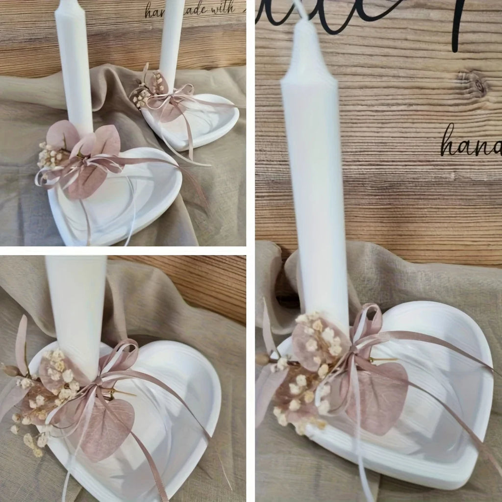 Heart-Shaped Candle Holder Silicone Molds | Crystal Resin Plaster Concrete Molds, Decorative Silicone Molds for Valentine'S Day