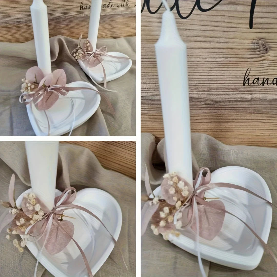 Heart-Shaped Candle Holder Silicone Molds | Crystal Resin Plaster Concrete Molds, Decorative Silicone Molds for Valentine'S Day
