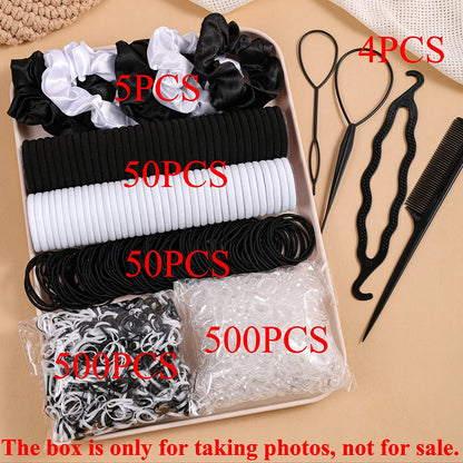 1109pcs Women Dark Hair Accessories Set