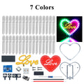 LED Heart-Shaped Flow Light DIY Electronic Kit with 7 Colors LED Lights Battery Powered DIY Soldering Practice Kit