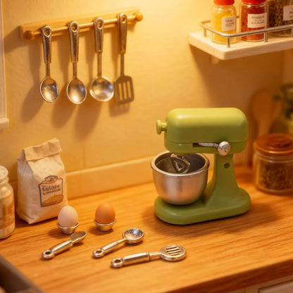 Miniature Kitchen Blender Set — Dollhouse Collectible