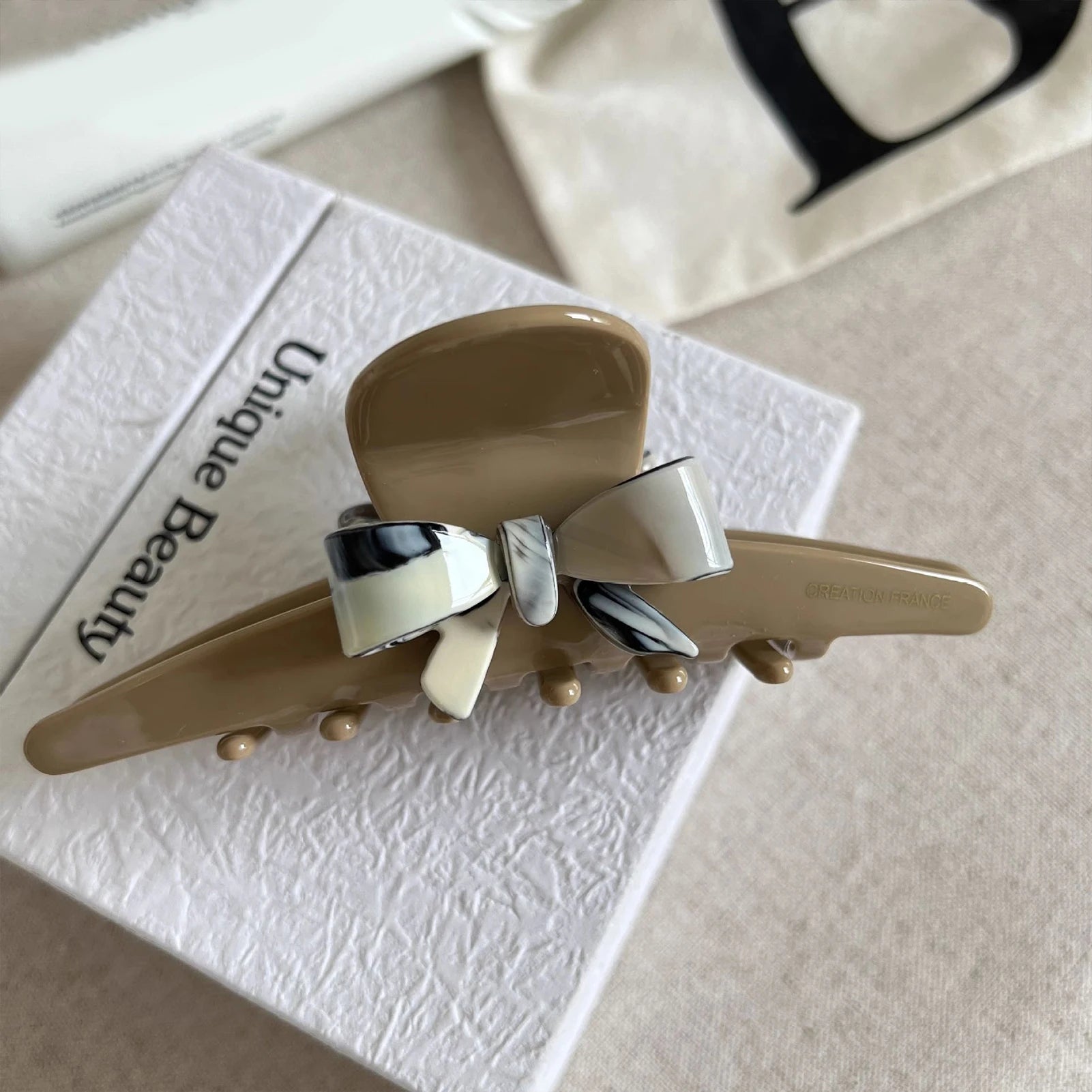 Elegant Bowknot Claw Clip Simple Style Stable Grip Claw Clip Hair Pin Fork Sticks for Hair DIY Accessory Hair Styling