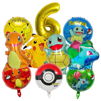 Giant PokeMons Theme Foil Balloons Birthday Party Decoration for Kids Birthday Party Gift Favors photo booth Baby Shower Balloon