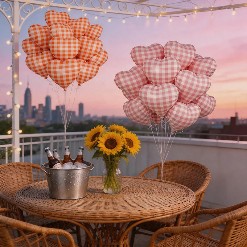6/8PC 12inch Mesh Heart Foil Balloons With A Hollowed-out Mesh Heart Pattern Valentine's Day Weddings Parties Anniversaries