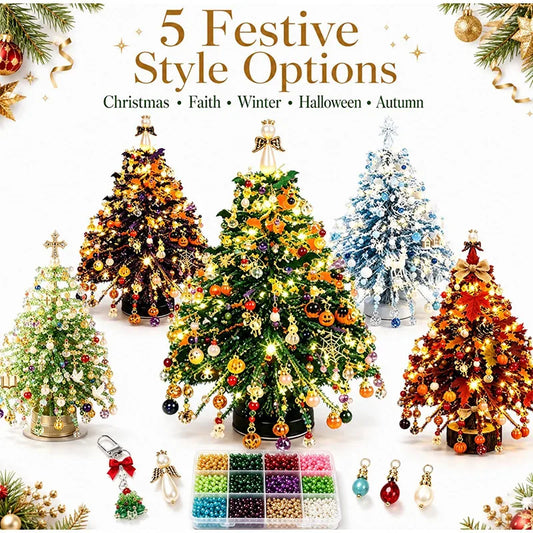 DIY Beaded Christmas Tree Kit — Complete Craft Set