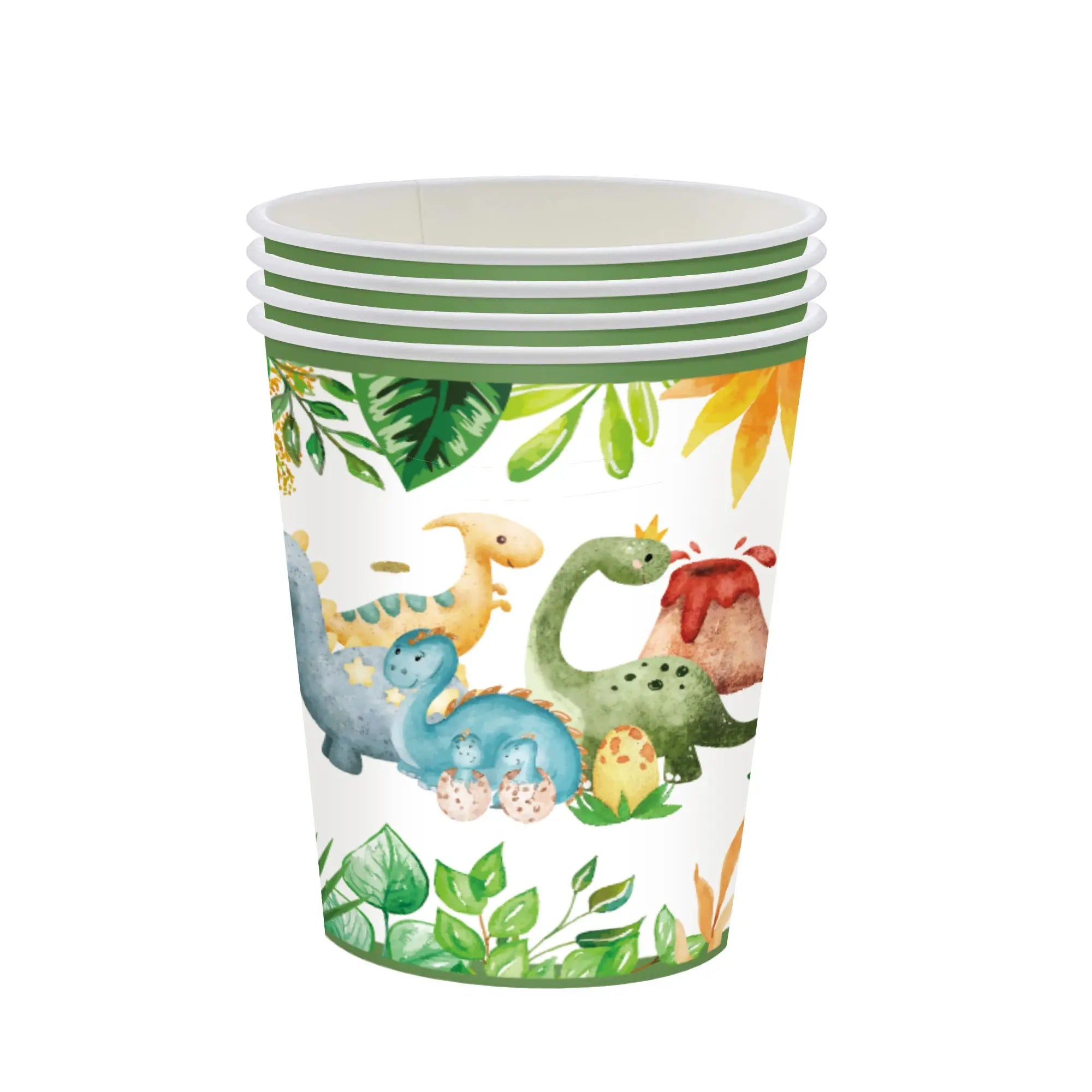 Dinosaur Theme Birthday Decoration Tableware Cup Plate Napkin Backdrop Balloons Banner Paper Bag Kids Gifts Party Decor Supplies