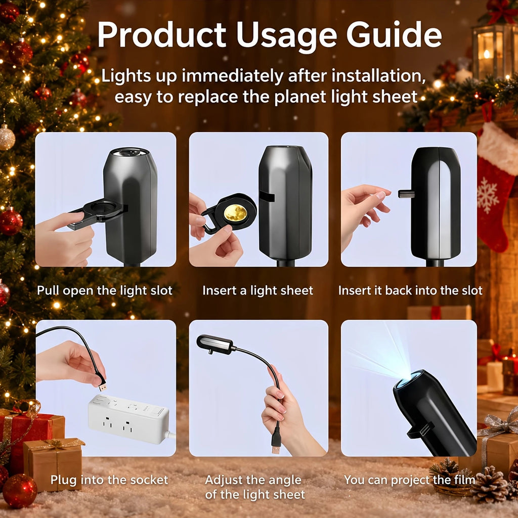 Halloween USB LED Projection Lamp,3/6pcs Patterns Light Ghost,Witch,Skeleton,Halloween Atmosphere Light Festive Decoration