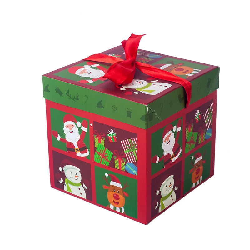 Christmas Gift Boxes Packing Gift Merry Christmas Decorative Carton For Xmas Home Party Decor New Year Candy Box Case