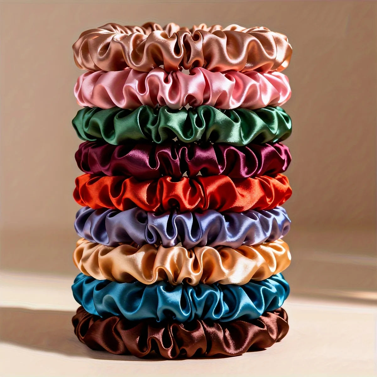 19pcs Thin Scrunchies Hair Ties for Women Multi Color for Blondes Brunettes Redheads Gentle for Hair Bulk Hair Accessories Gift
