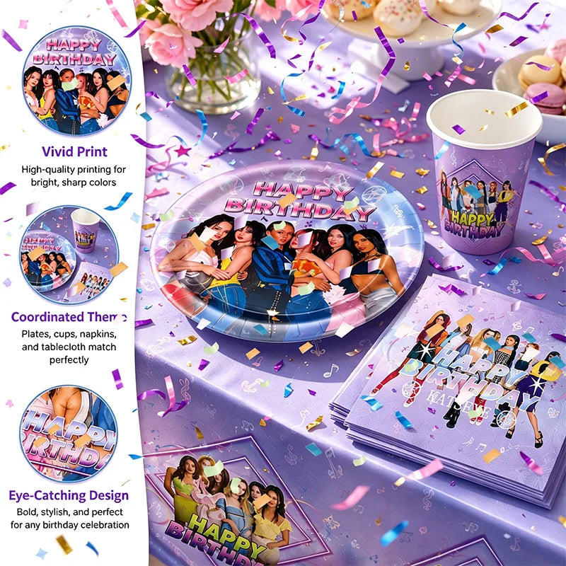 Hot KPOP K&Katseye Themed Decoration Kit Birthday Christmas Halloween Combo Perfect for Indoor Living Rooms Outdoor Backyards