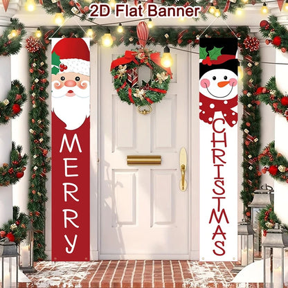 Merry Christmas Door Banner Decoration