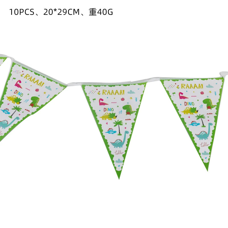 Dinosaur Theme Birthday Decoration Tableware Cup Plate Napkin Backdrop Balloons Banner Paper Bag Kids Gifts Party Decor Supplies