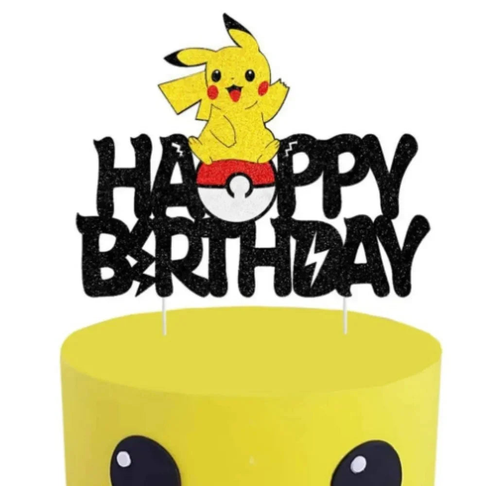 Topper Pokemon Cake Birthday Pokemon Decoration Cake Topper Pikachu Cupcake Topper Baby Shower Baking DIY Supplies Party Favors