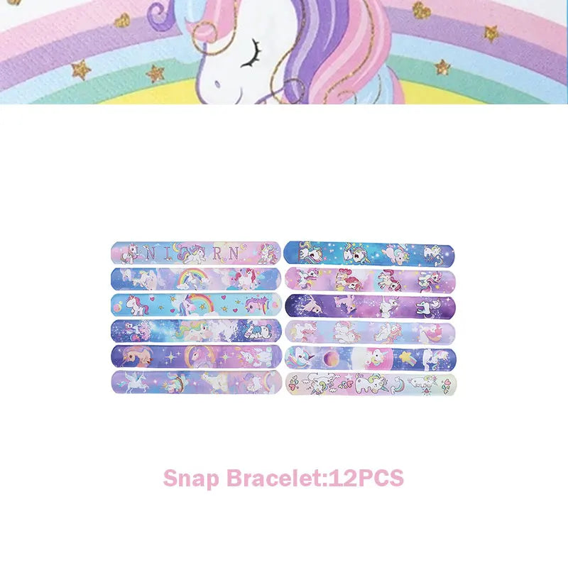 Unicorn Girls Birthday Decoration Party Supplies Unicorn Theme Tableware Set Cup Plate Balloon Banner Gift  for Kids Party Favor