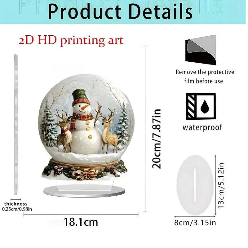 Santa Claus Tabletop Decoration With Base 2D