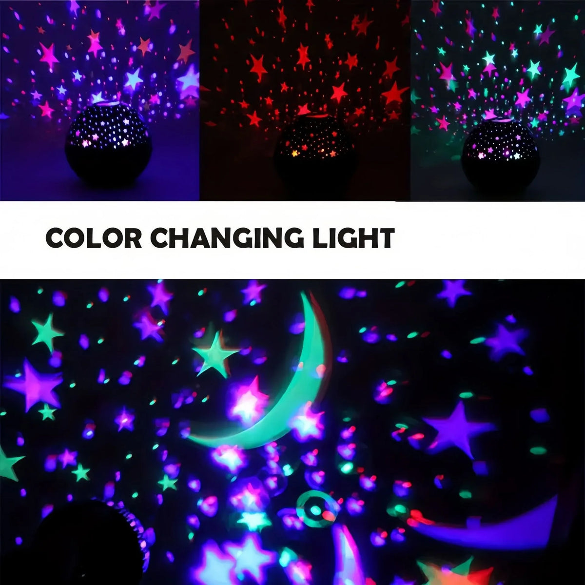 Galaxy Projection Night Light — RGB Starry Moon Projector Lamp