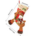 Christmas Stockings Cute Gifts Bag Plush With Elk Snowman Santa Claus Sock For Festival Home Xmas Tree Fireplace Decor Party